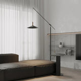 Cantilever Black Minimalist Plug-In Floor Lamp