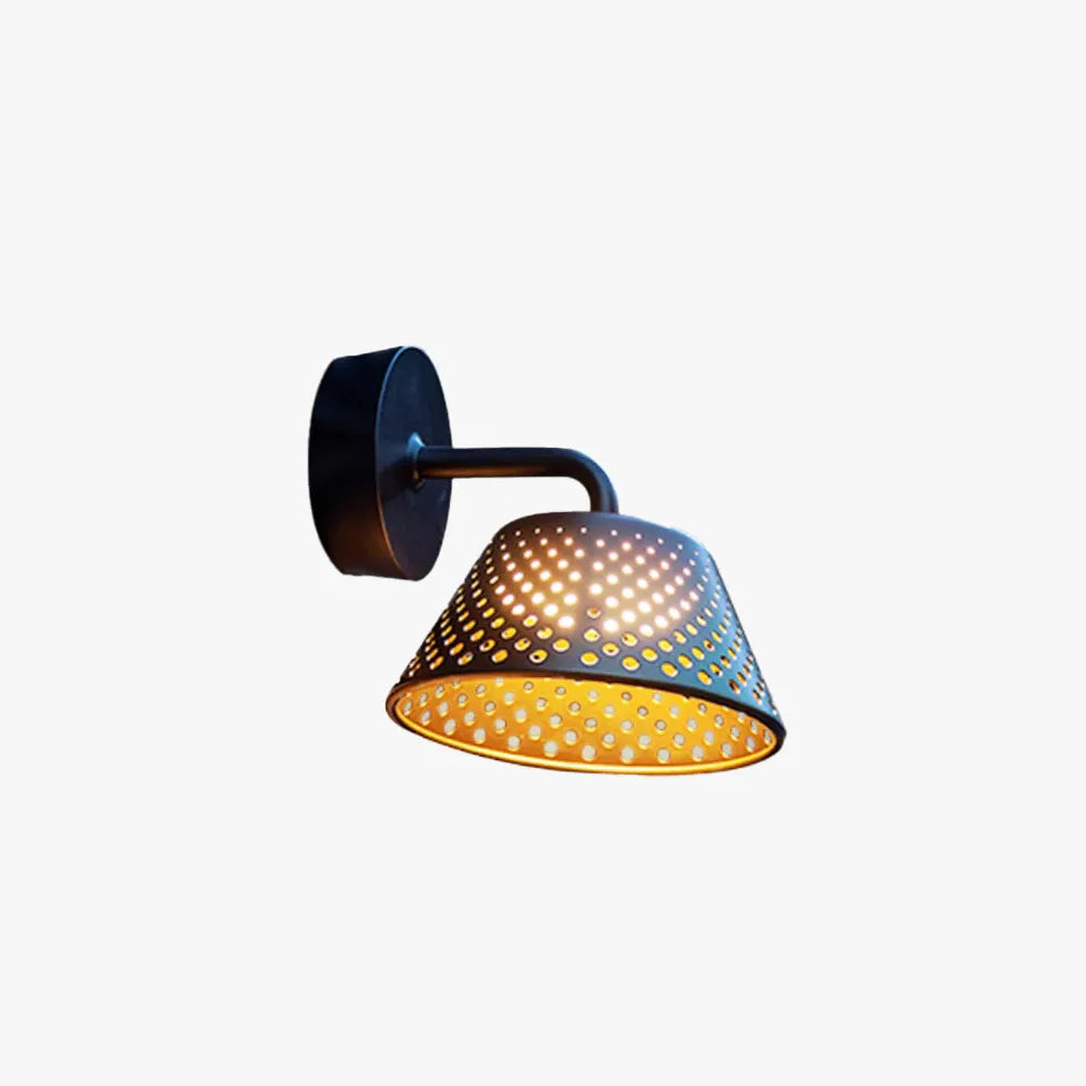 Perforated Shade Corner Outdoor Wall Lights