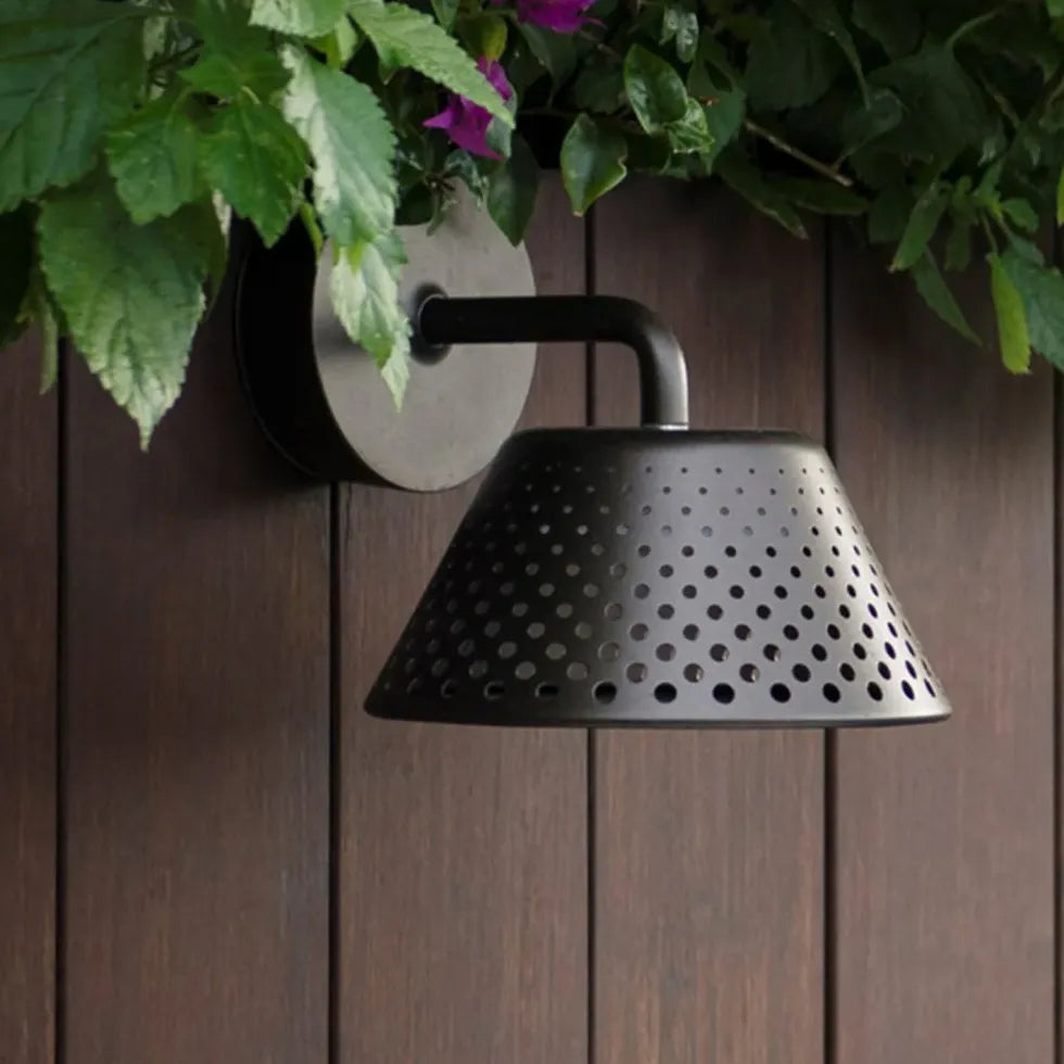 Perforated Shade Corner Outdoor Wall Lights