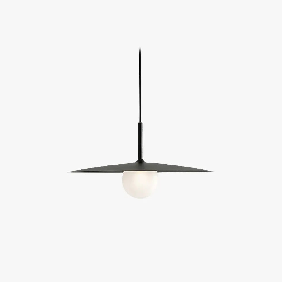 Disc-shaped Shade Black Minimalist Kitchen Pendant Light