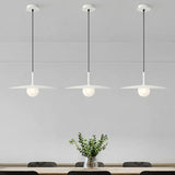 Disc-shaped Shade Black Minimalist Kitchen Pendant Light