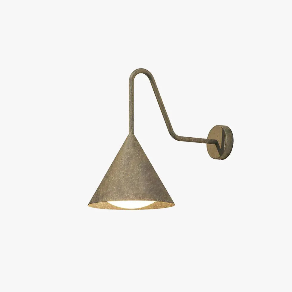 Cone Wall Light Outdoor Gold