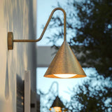 Cone Wall Light Outdoor Gold