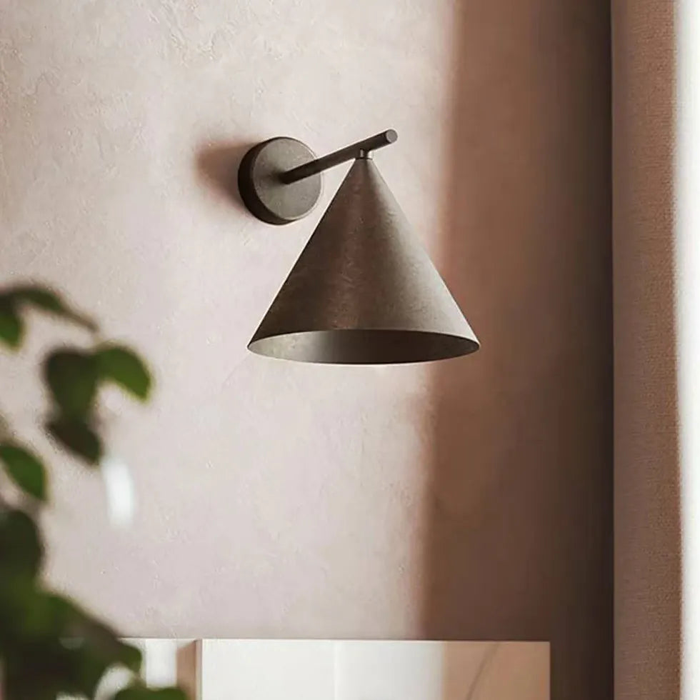 Cone Wall Light Outdoor Gold