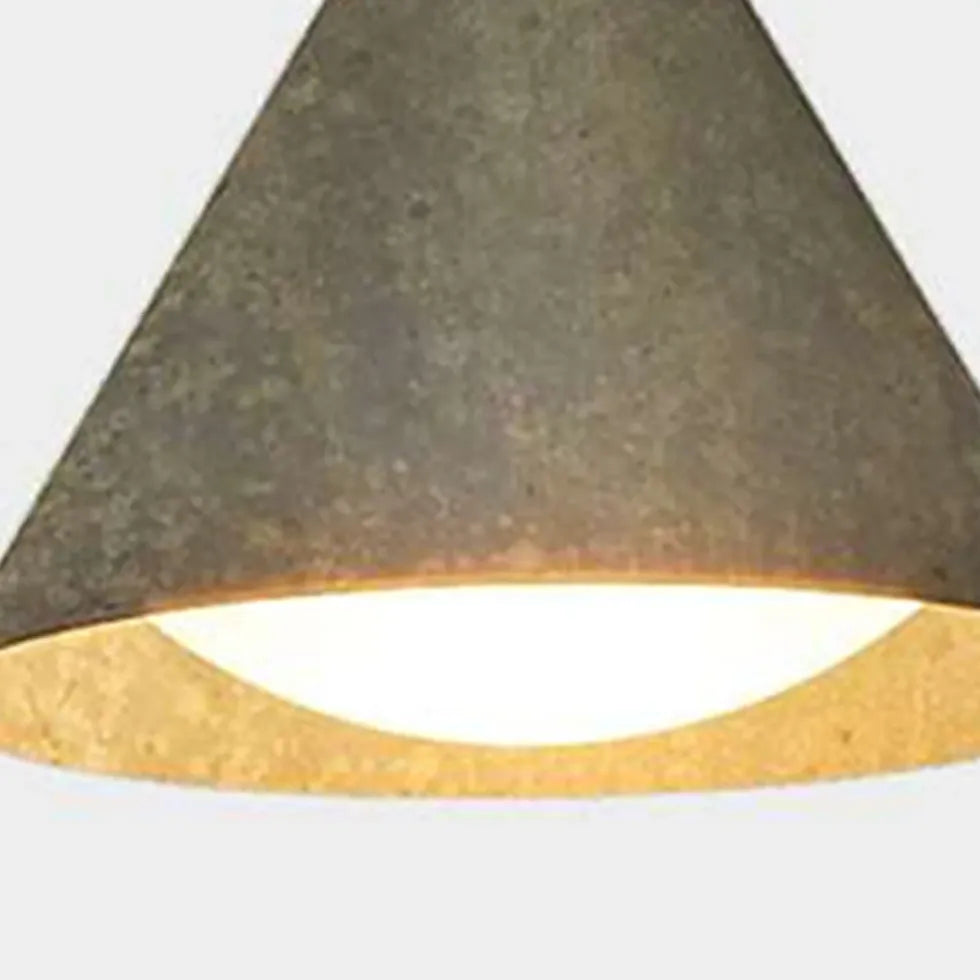 Cone Wall Light Outdoor Gold