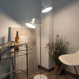 White Dual-Head Minimalist Floor Lamp