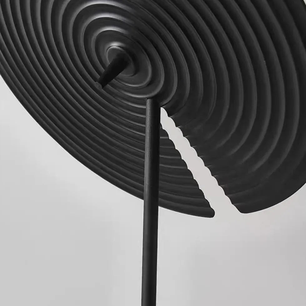 Large Black Disc Modern Table Lamp