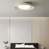 White Disc-shaped Bedroom Recessed Ceiling Light