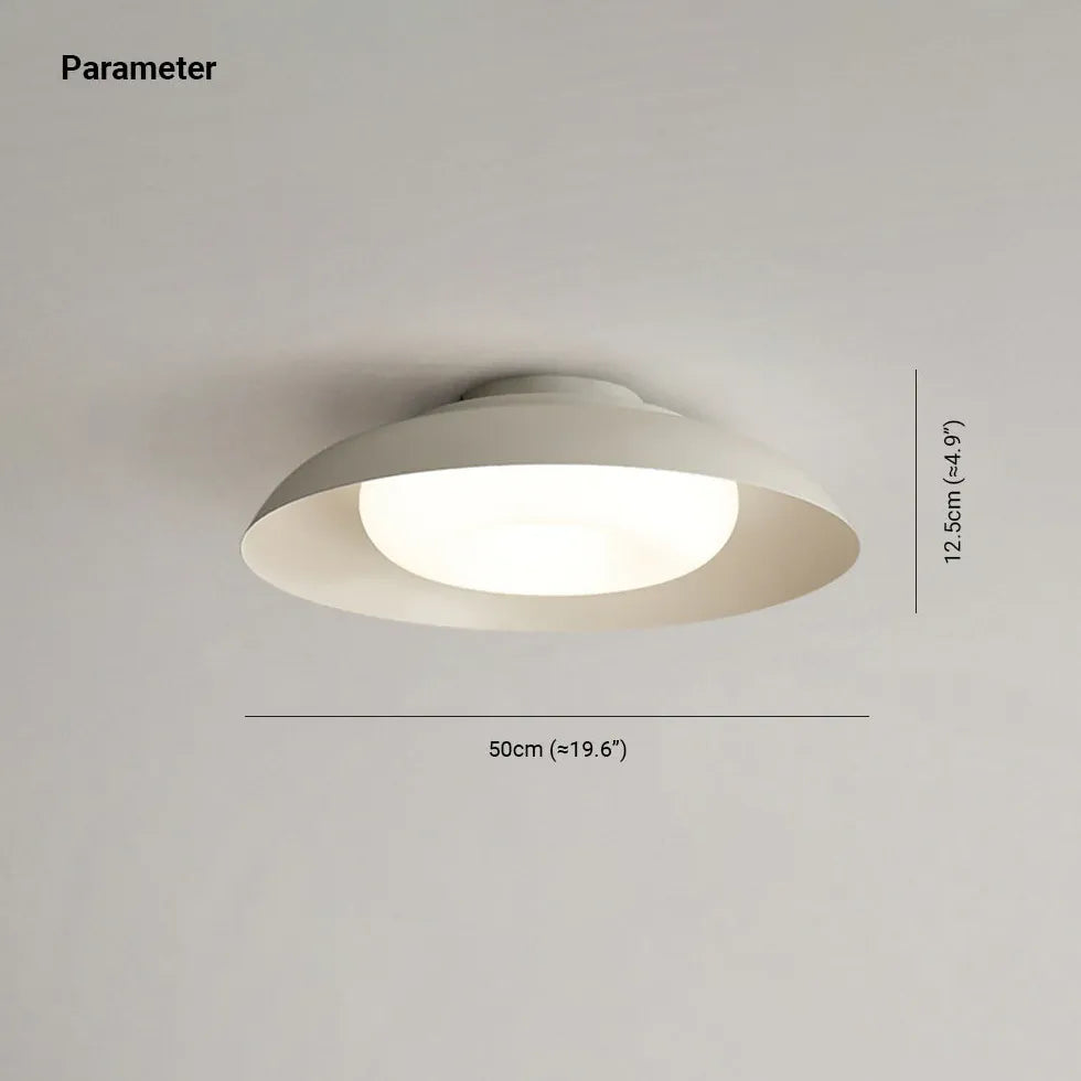 White Disc-shaped Bedroom Recessed Ceiling Light