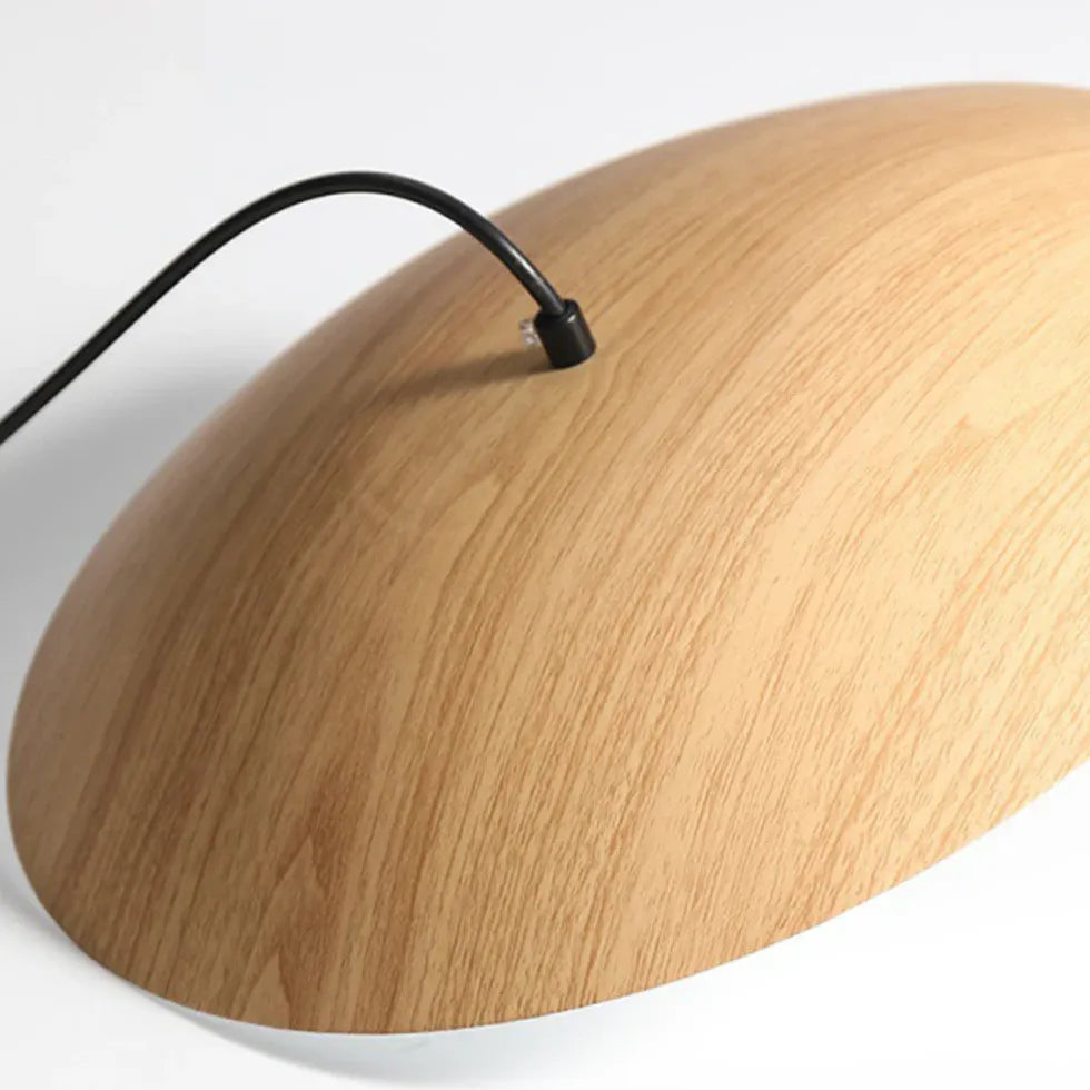 Wooden Disc-shaped LED Dining Pendant Light