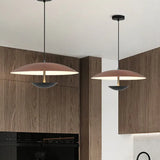 Wooden Disc-shaped LED Dining Pendant Light