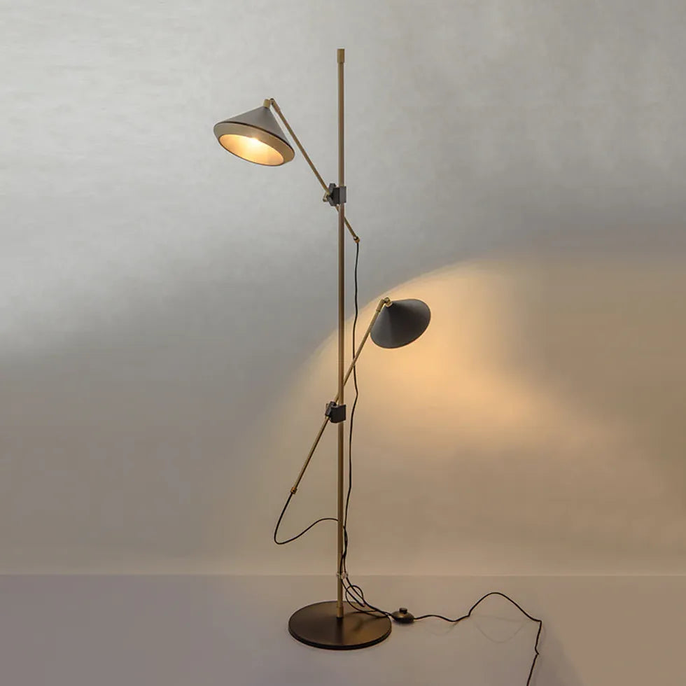 Dual Light Design with Plug Floor Lamp