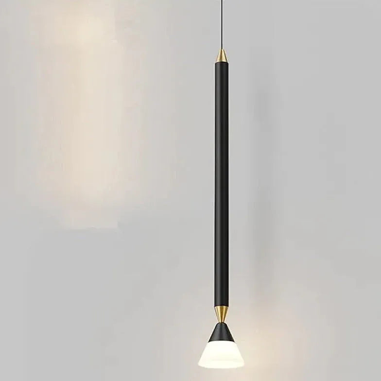 Gold Linear Minimalist Single Head Bedroom Pendant Light