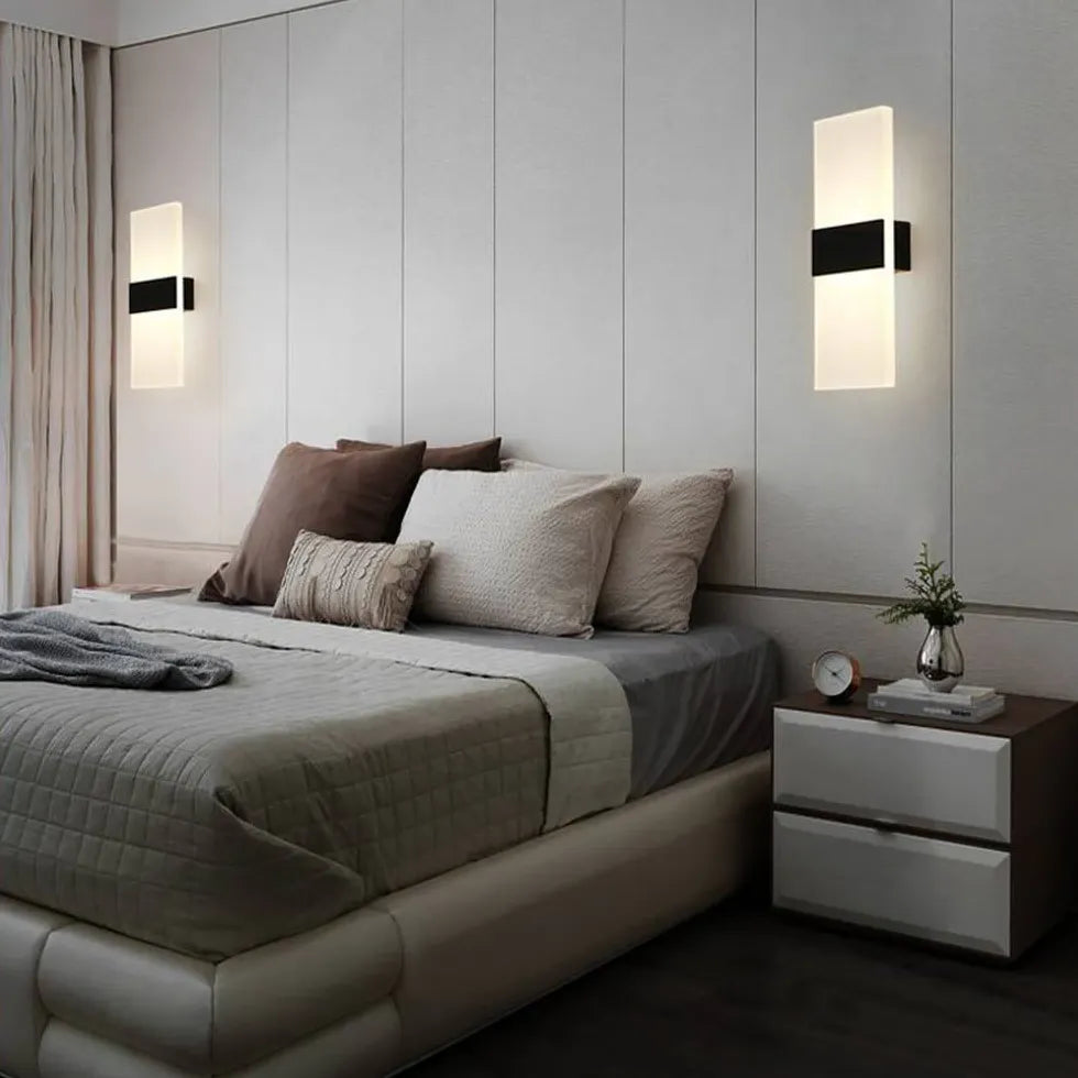 Rectangular Bedroom Up and Down Lights