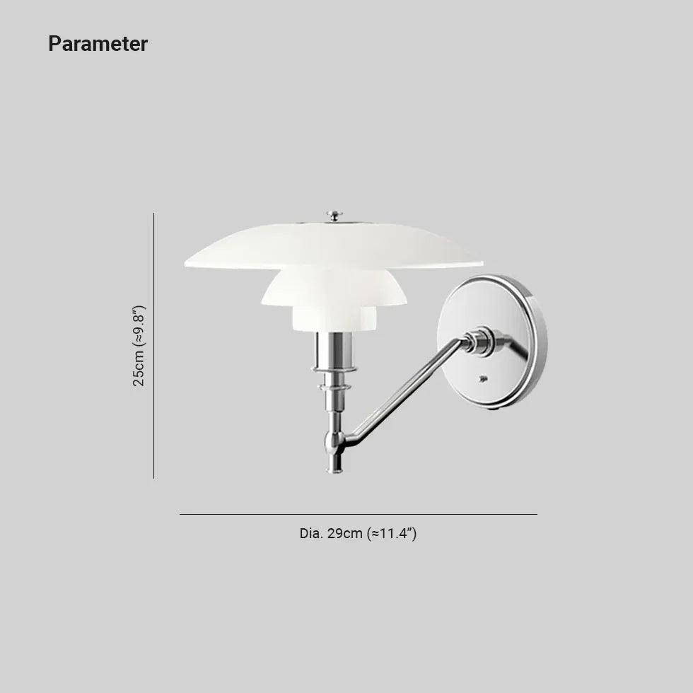 Chrome Plated Glass Lampshade Modern Wall Lights - Clowas