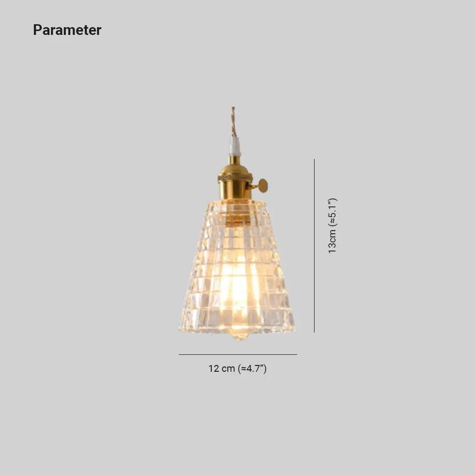 Clear Disc Glass Gold Vintage Pendant Light - Clowas