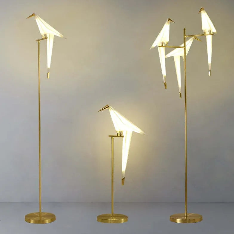 Bird-Shaped Decorative Metal Artistic Floor Lamp