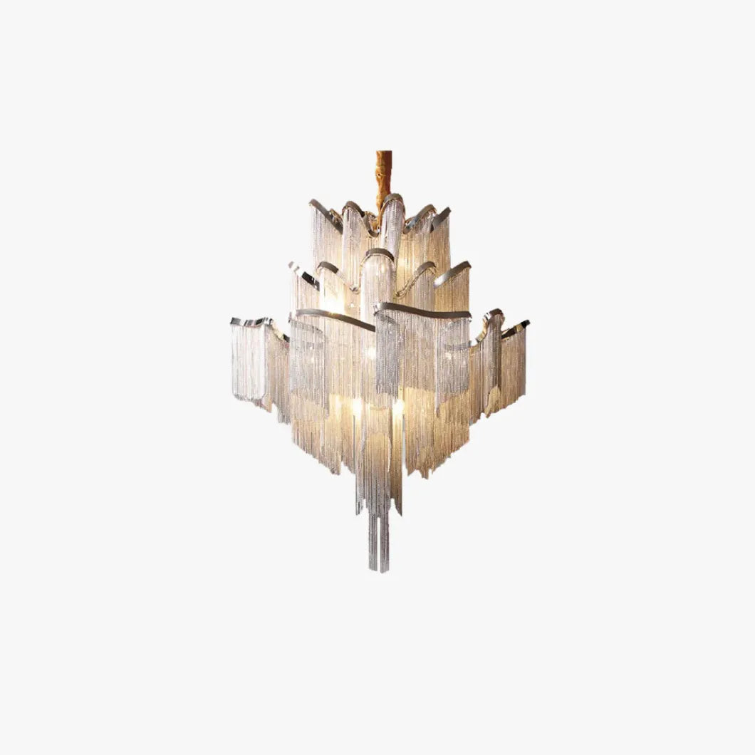 Silver Tassel Style Modern Luxury Pendant Light