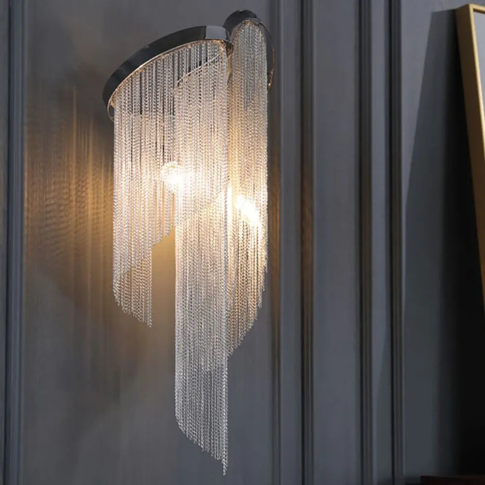 Silver Chain Modern Wall Lights