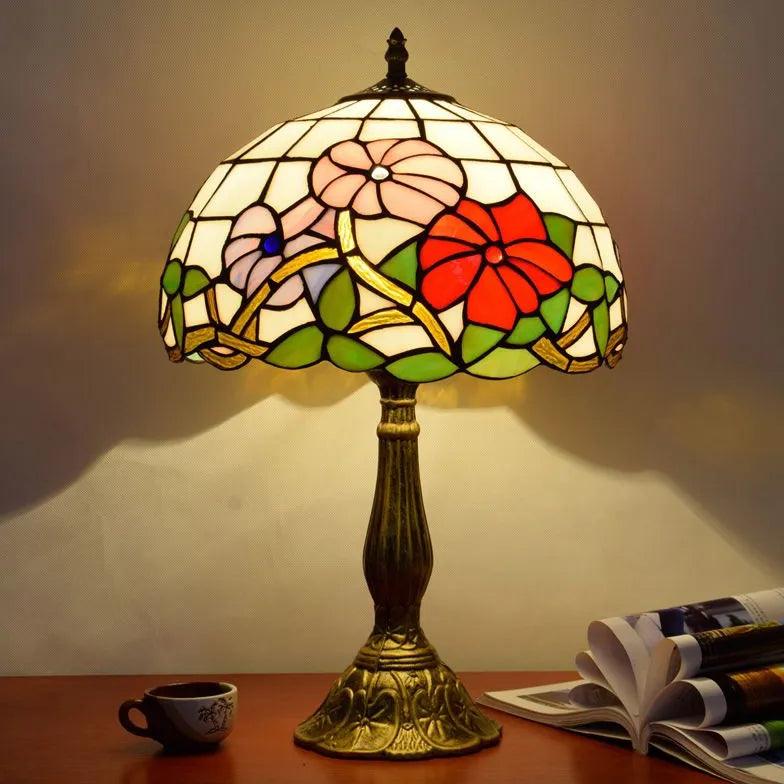 Colorful Glass Vintage Artistic Table Lamp - Clowas