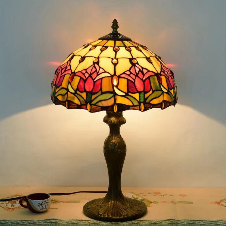 Colorful Glass Vintage Artistic Table Lamp - Clowas