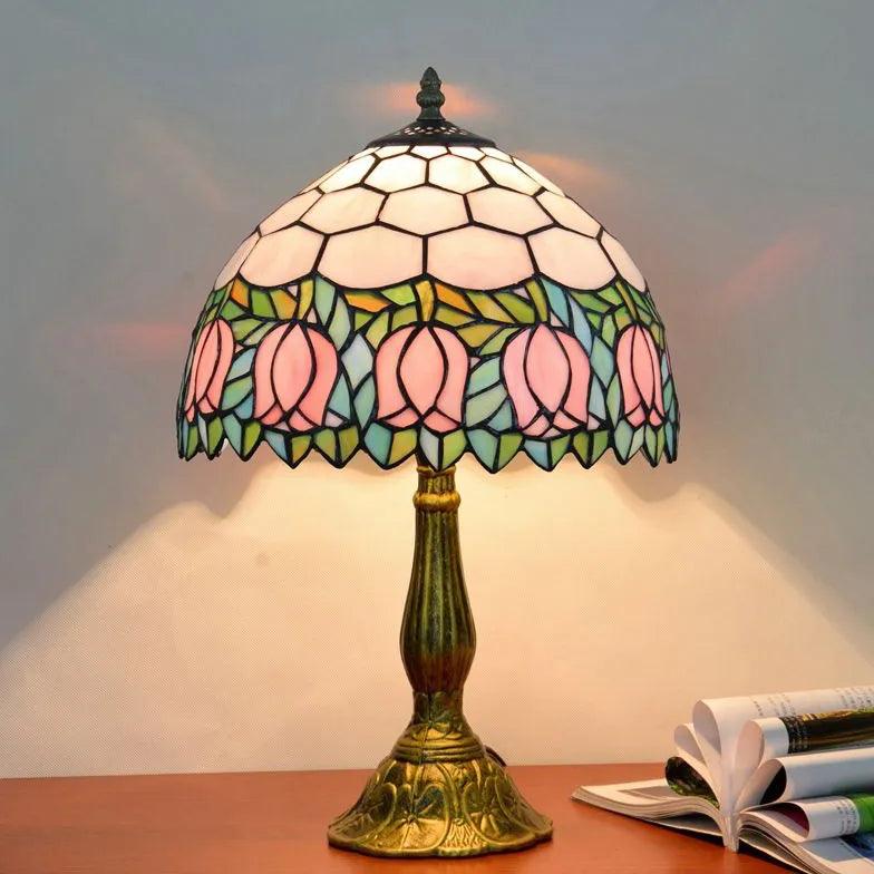 Colorful Glass Vintage Artistic Table Lamp - Clowas