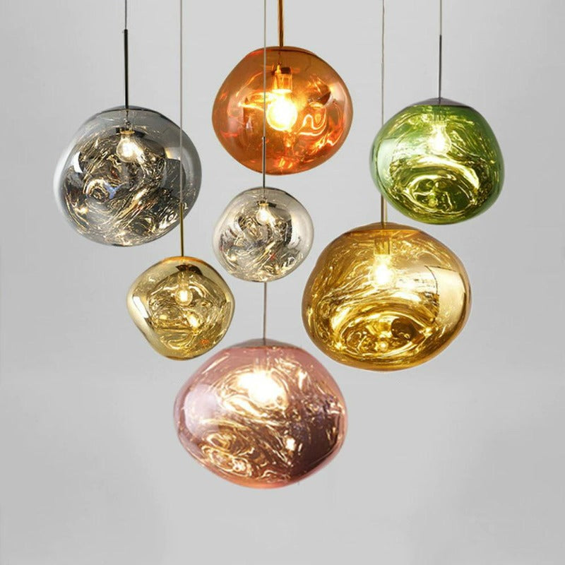 Colorful Warped Pendant Lights