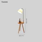 Cone-Shaped Tripod Floor Lamp with Desk Lamp