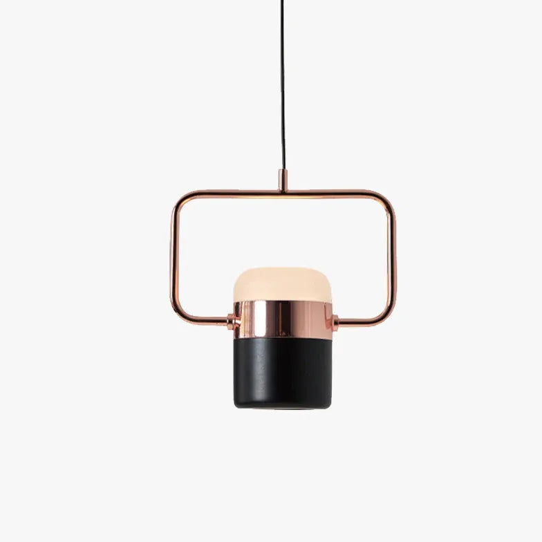 Adjustable Cylinder Pendant Light with Metal Frame