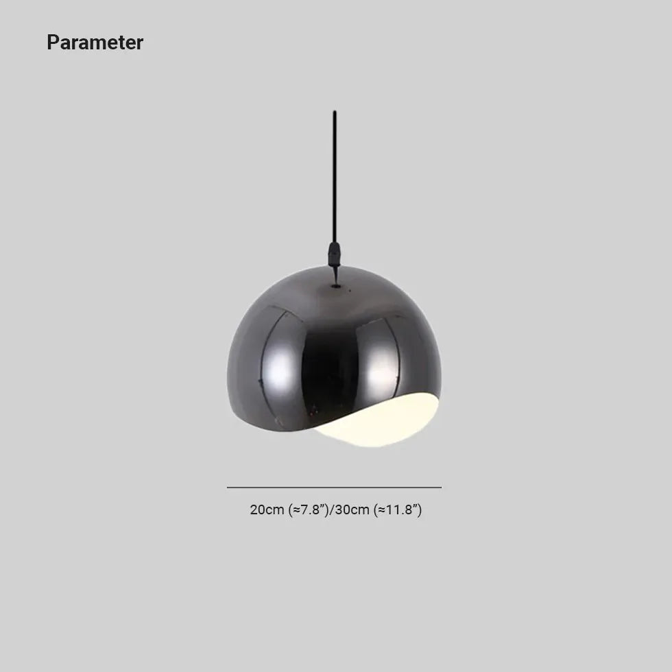 Hemispherical Streamlined Metal Kitchen Pendant Light