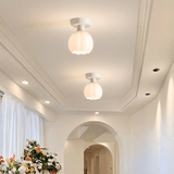 Wind Chime Orchid Glass Small White Ceiling Light