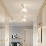 Wind Chime Orchid Glass Small White Ceiling Light