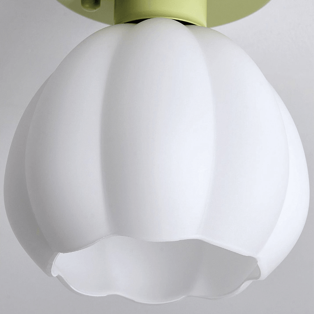 Wind Chime Orchid Glass Small White Ceiling Light