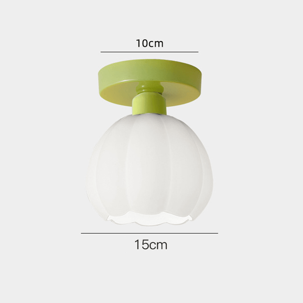 Wind Chime Orchid Glass Small White Ceiling Light