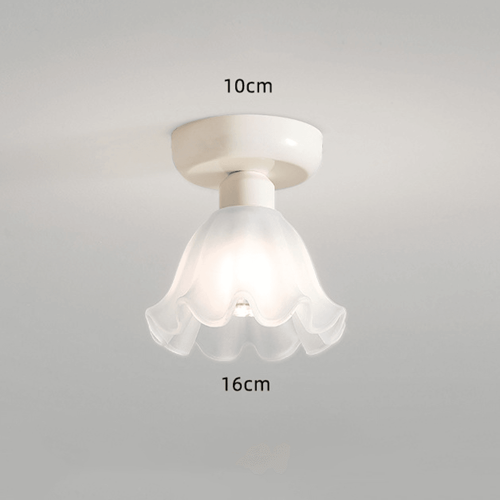 Wind Chime Orchid Glass Small White Ceiling Light
