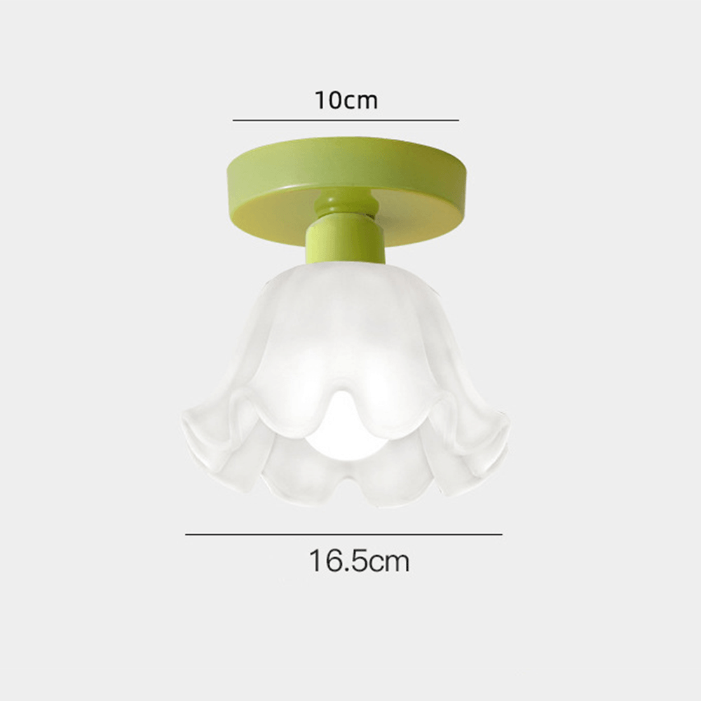 Wind Chime Orchid Glass Small White Ceiling Light