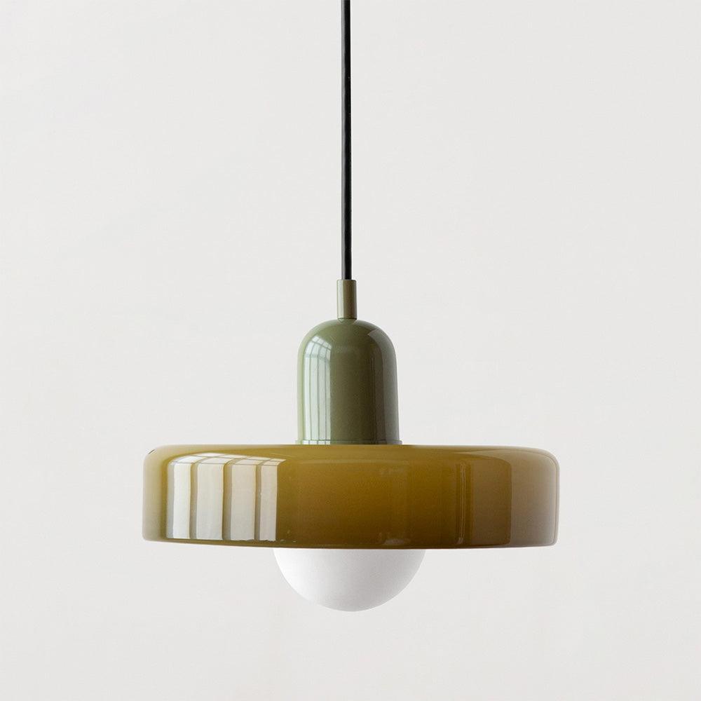 Nordic Cream Stained Glass Pendant Lighting for Dining Room