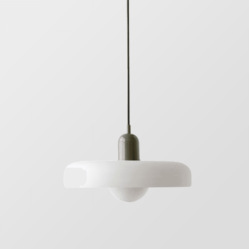 Nordic Cream Stained Glass Pendant Lighting for Dining Room