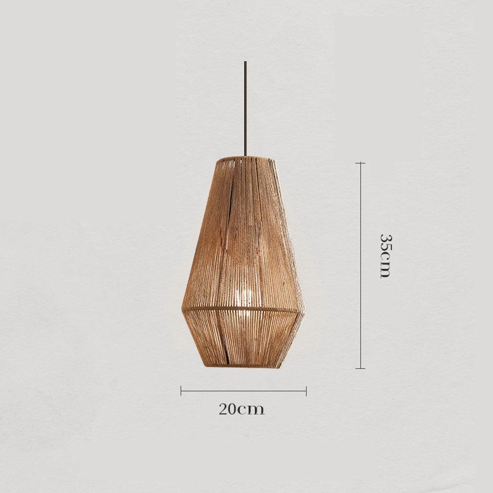 Wabi Sabi Rattan Pendant Ceiling Light for Dining Room