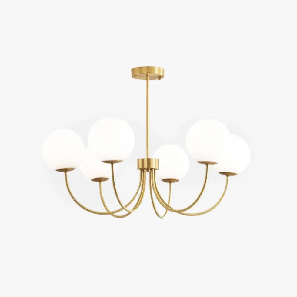 Curved and Branched Bedroom Gold Chandelier - Clowas
