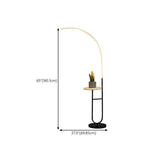 Curved Linear Lamp with Table Floor Lamp - Clowas