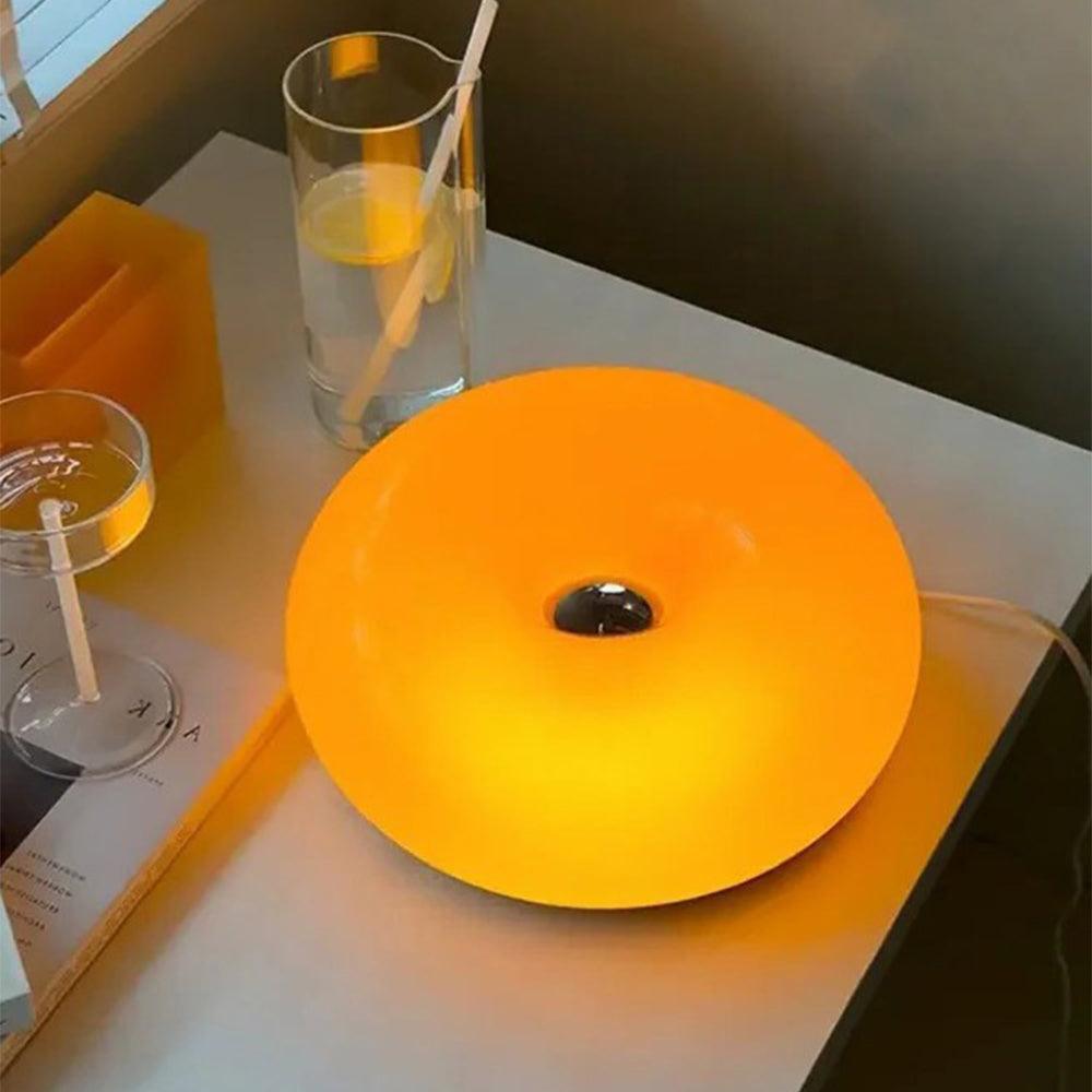 Orange Touch Dimmer Doughnut Table Lamp