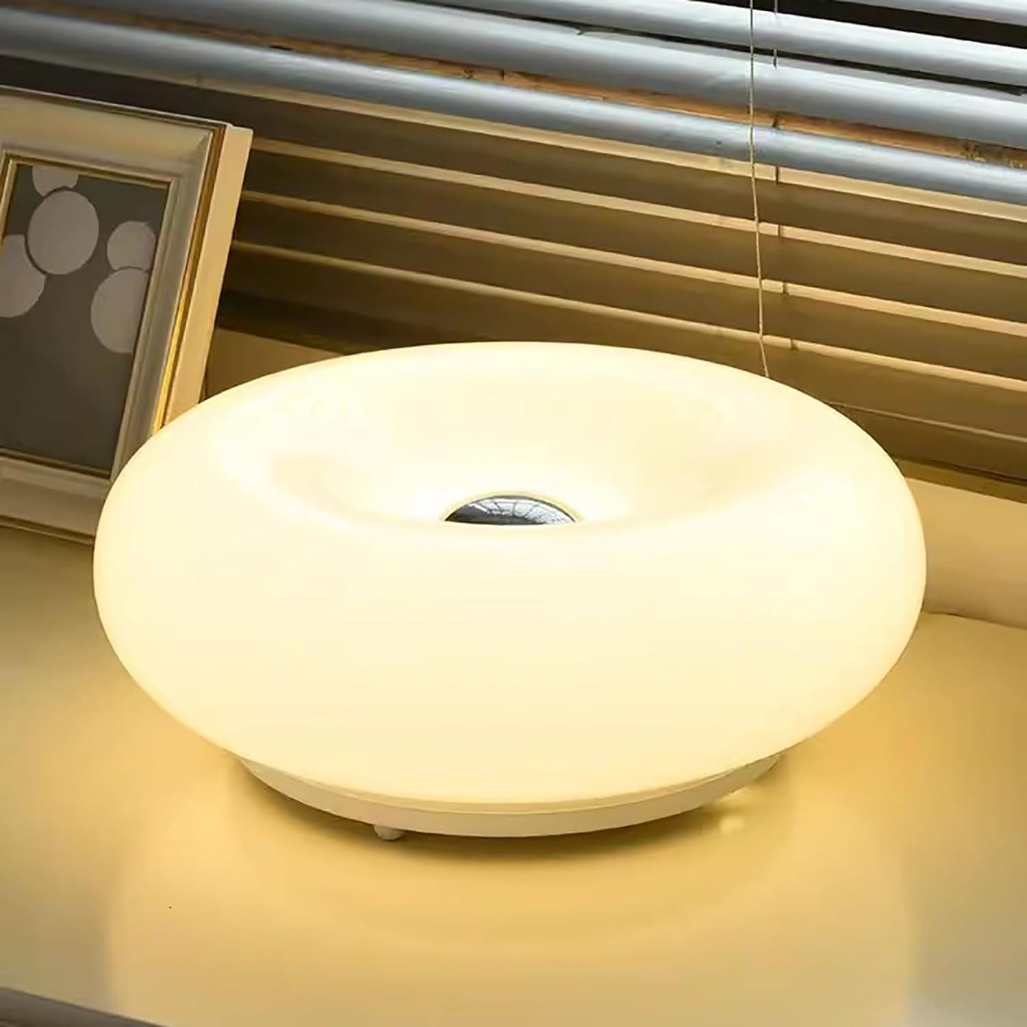 Orange Touch Dimmer Doughnut Table Lamp