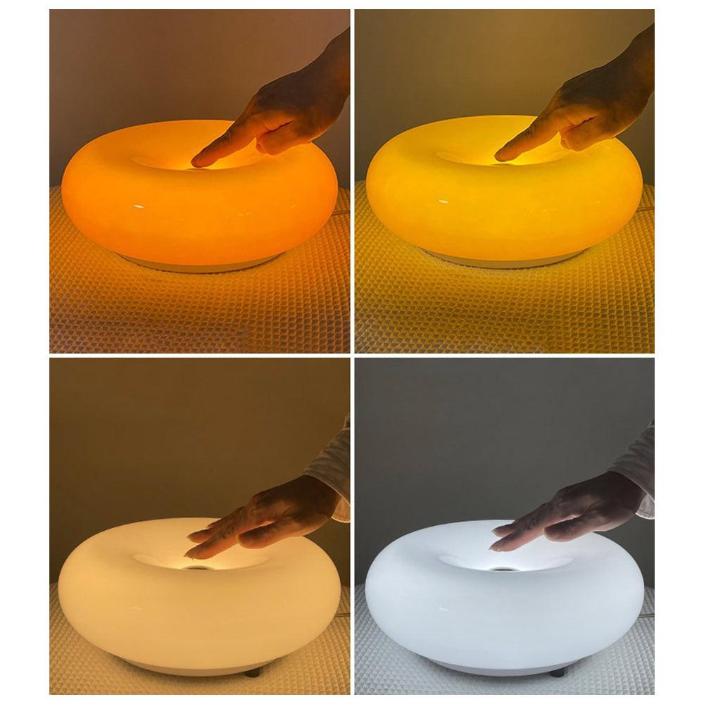 Orange Touch Dimmer Doughnut Table Lamp