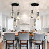 Cylinder Gold Crystal Modern Pendant Light