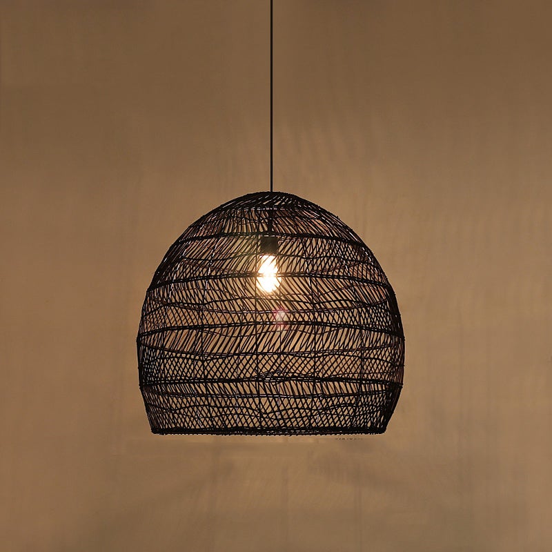 Boho  DIY Natural Rattan Pendant Lamp Shades