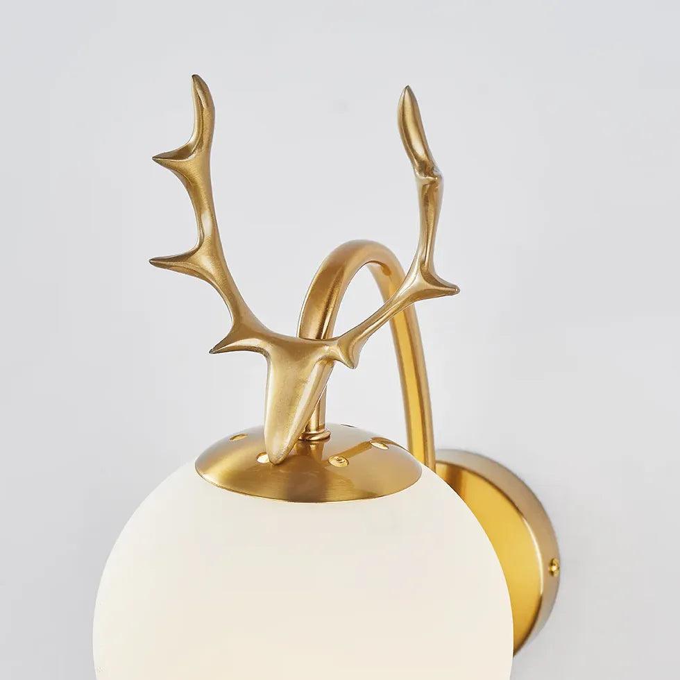 Wall Glass Light Sconces with Modern Antler Design