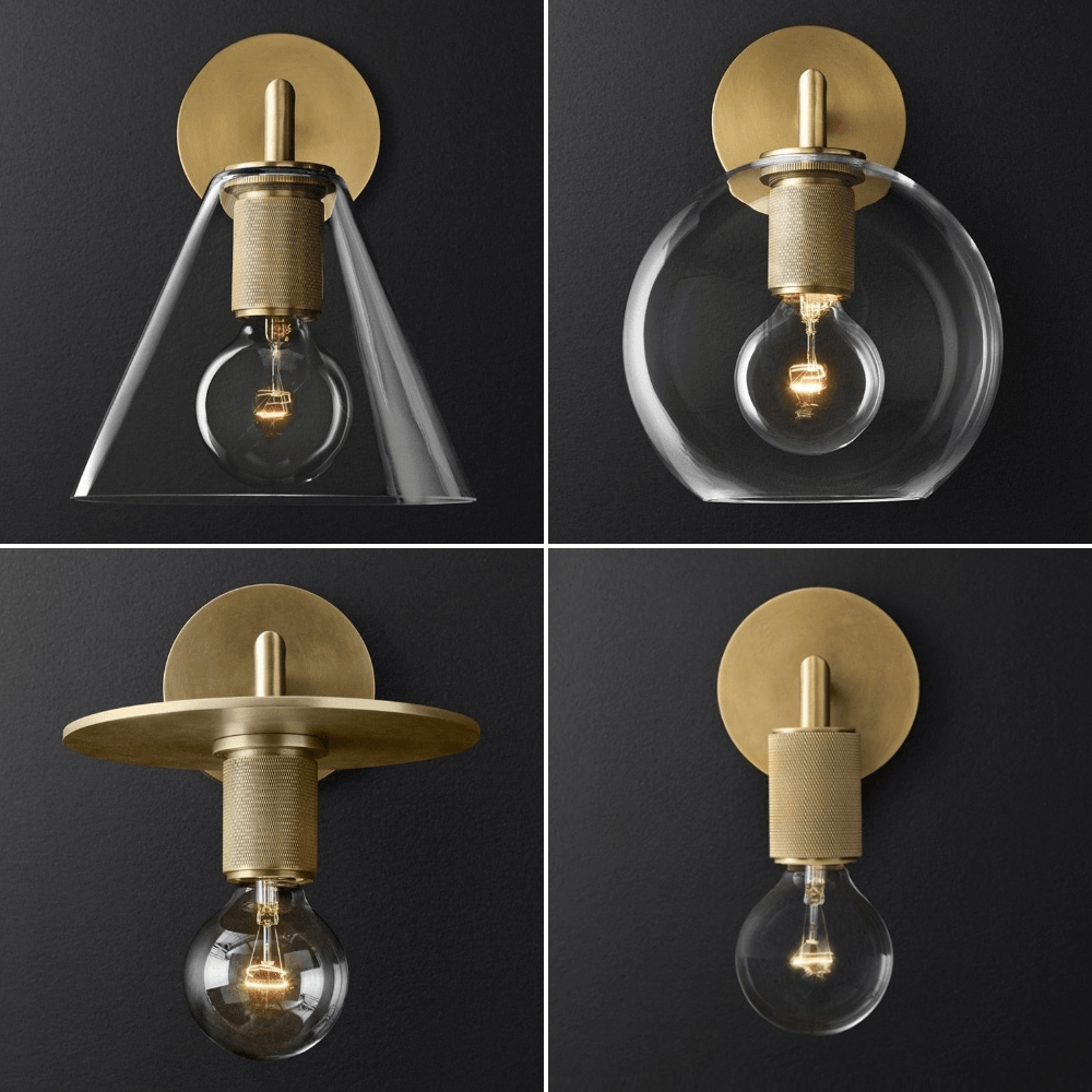 Contemporary Gold Iron Wall Light