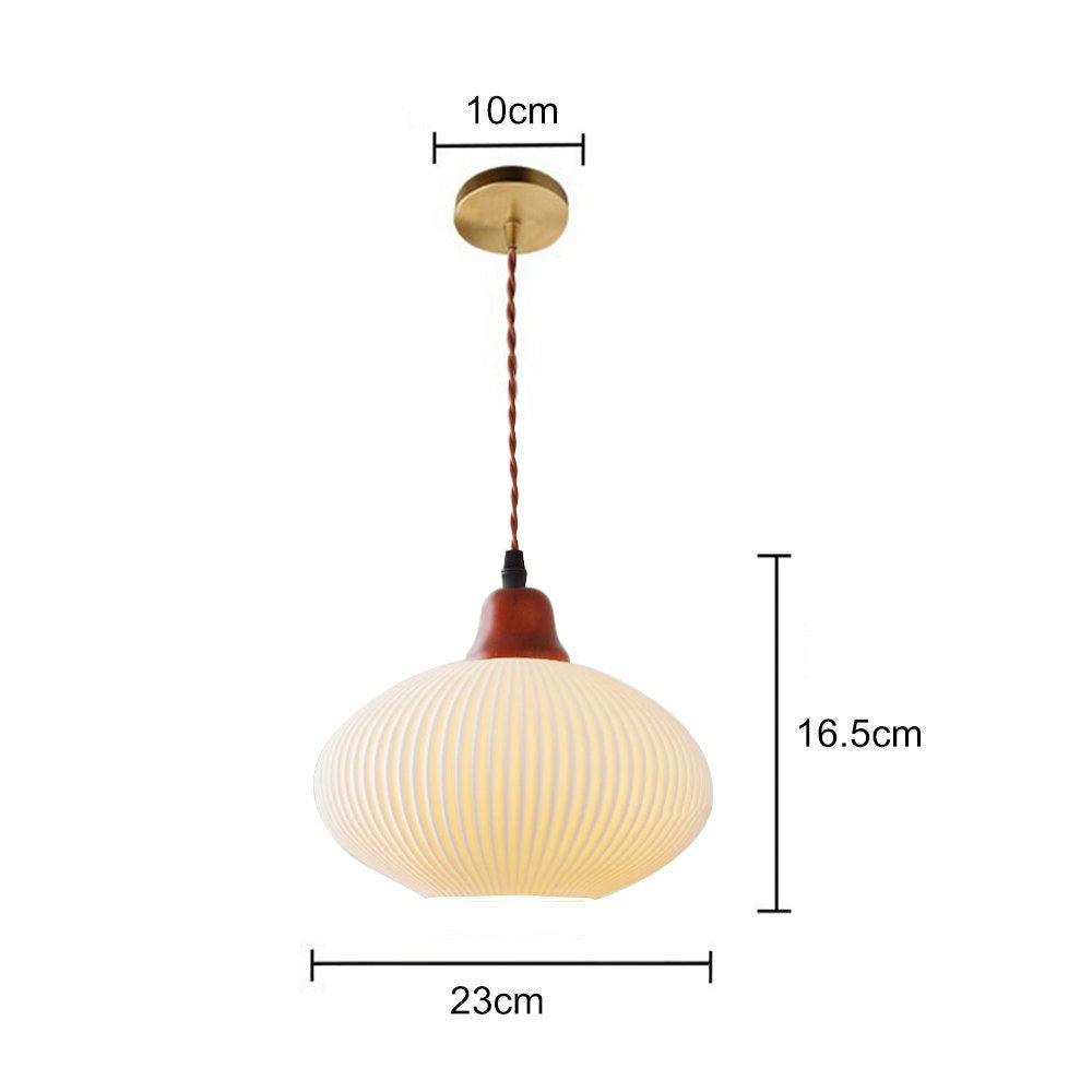 Wabi-Sabi Style Ceramic Pendant Light for Dining Room