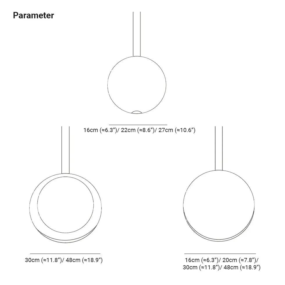 Modern LED Circular Pendant Light With Metal